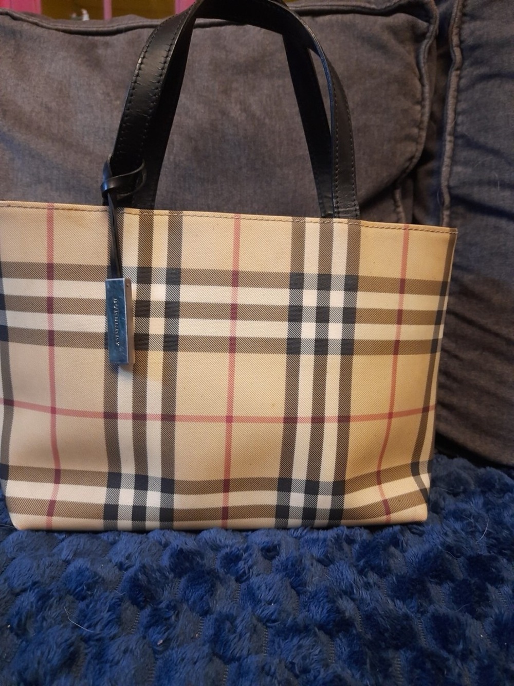 Burberry Nova Check Baguette Womens Shoulder Bag Y2K 2000’s Purse Mini Small